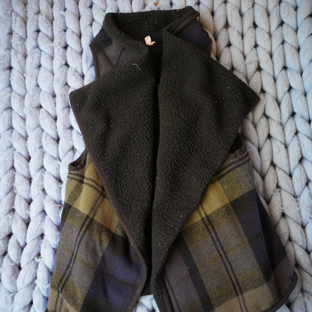 Green and Blue Plaid Vest